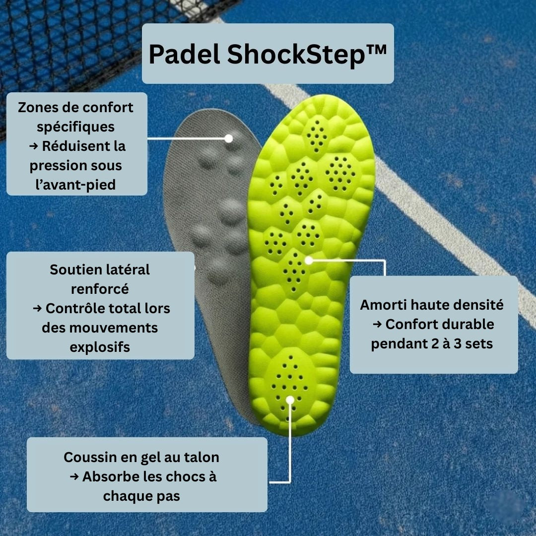 Padel ShockStep™ – Plus de stabilité. Moins d’impact. Des performances maximales sur le court.