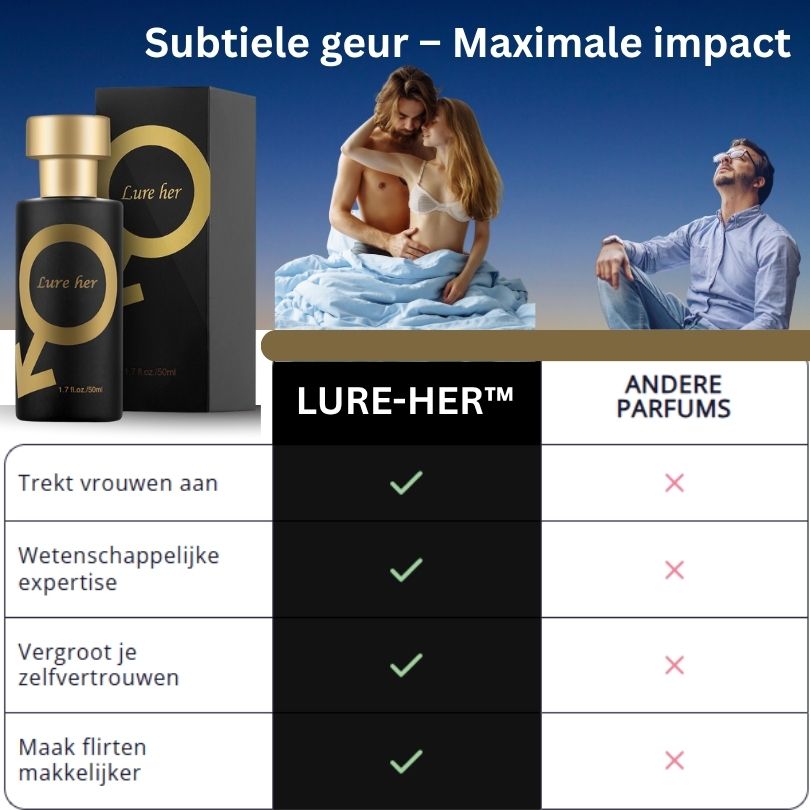 LURE-HER™ |  Feromonenparfum Dat Haar Gek Maakt in 33 Seconden
